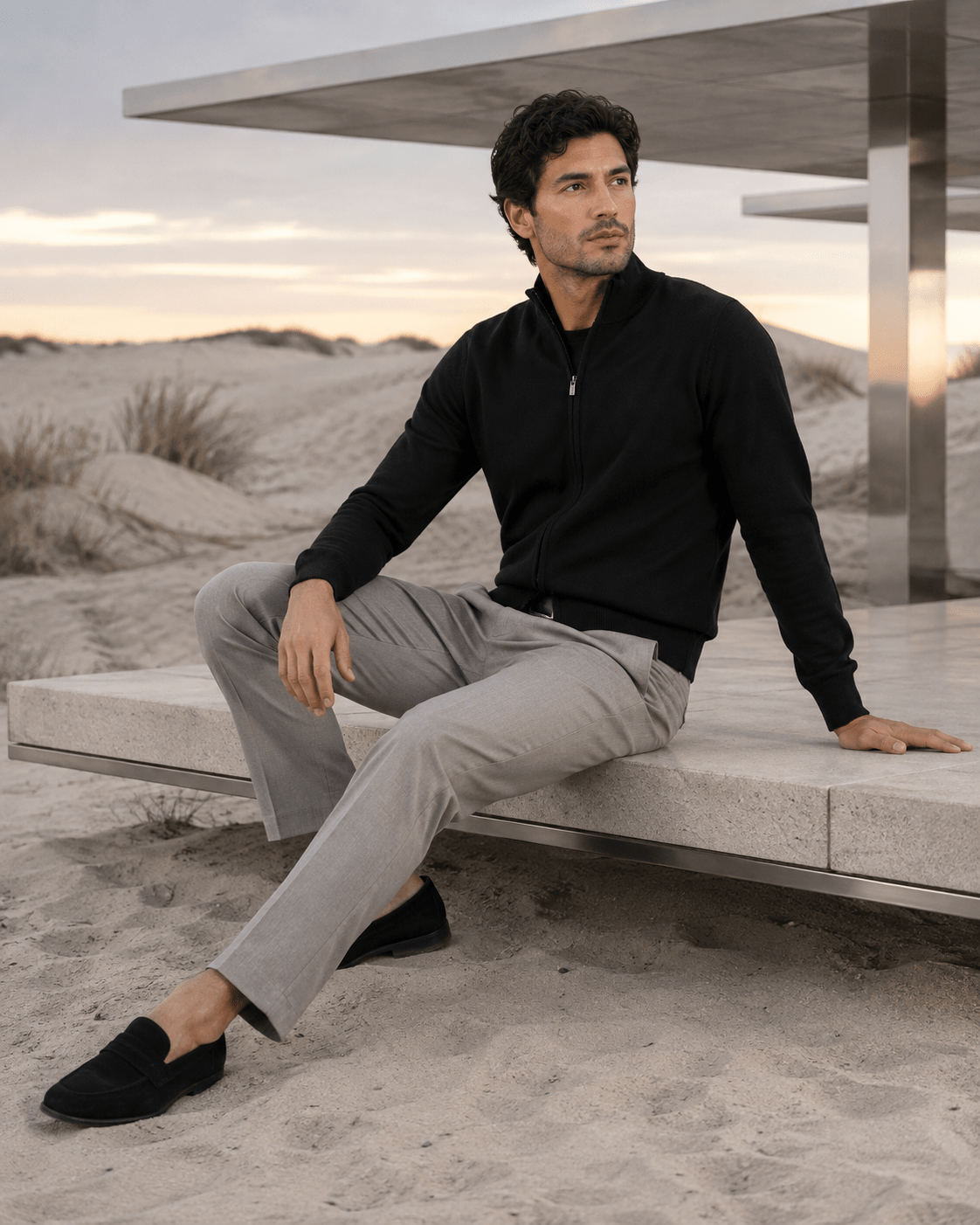 9066 - F/X Fusion - Full-Zip Sweater - #color_Black