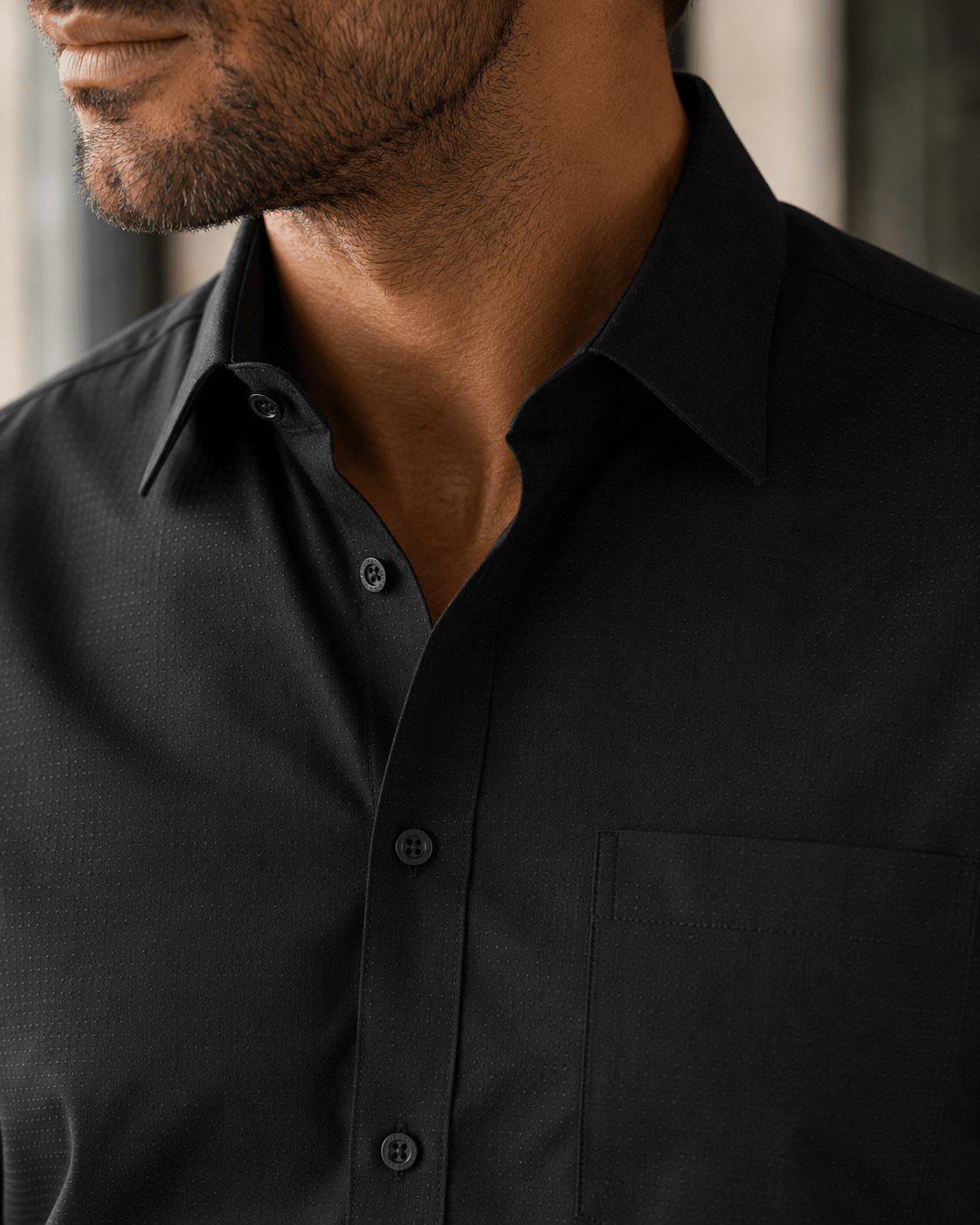 Underbutton Dress Shirt - F/X Fusion - Underbutton Dress shirt - #color_Black