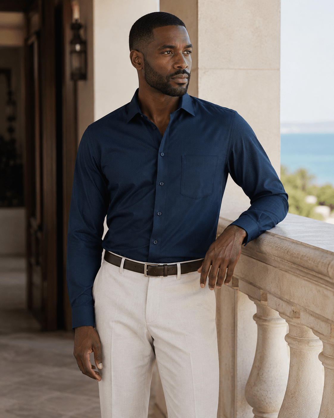 Underbutton Dress Shirt - F/X Fusion - Underbutton Dress shirt - #color_Blue
