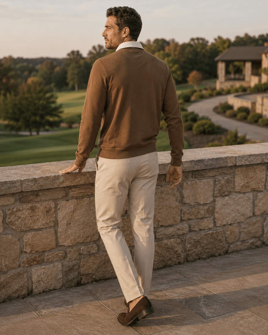 Reversible Quarter-Zip Sweater - F/X Fusion - Quarter-Zip Sweater - #color_Brown