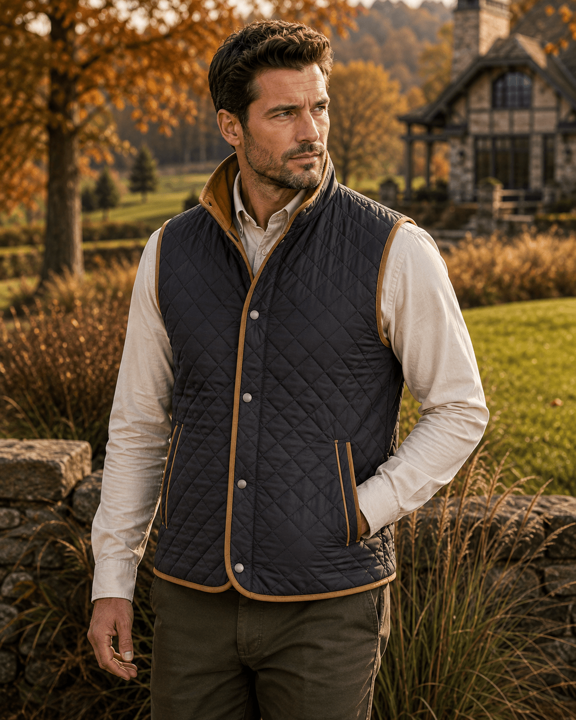 Upland Quilted Field Vest - F/X Fusion - Vest - #color_Charcoal