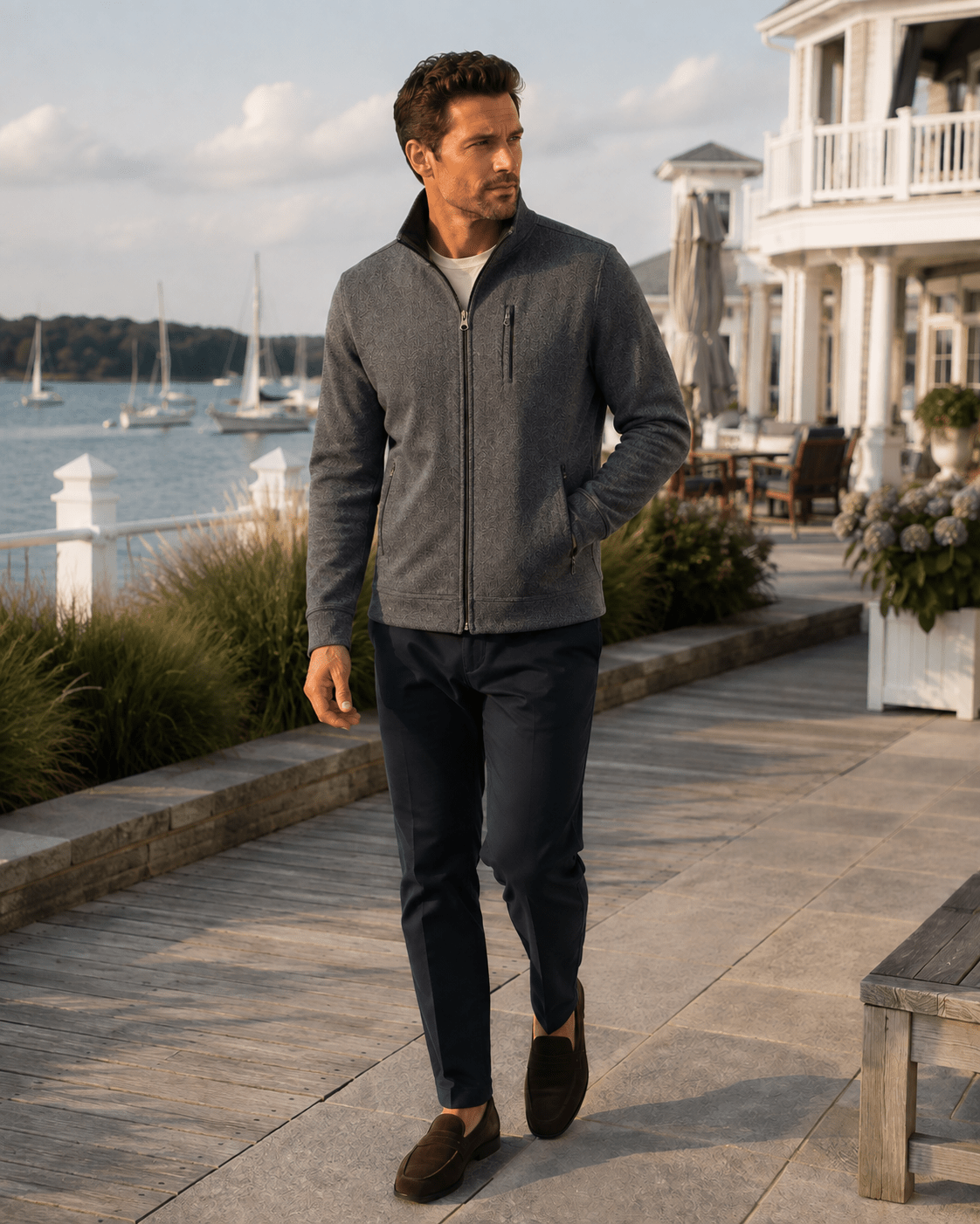 Full-Zip Bone Jacket - F/X Fusion - Full-Zip Jacket - #color_Charcoal