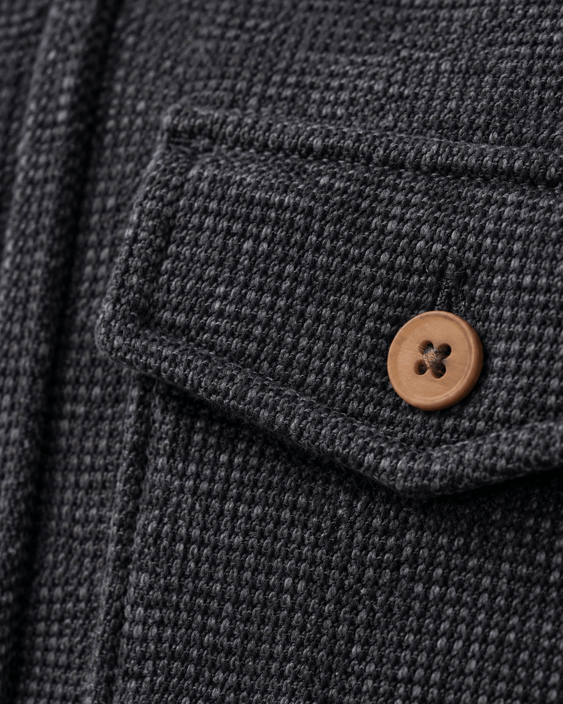 Washed Stretch Cord Button-Up Shirt - F/X Fusion - Overshirt Button-Up - #color_Indigo