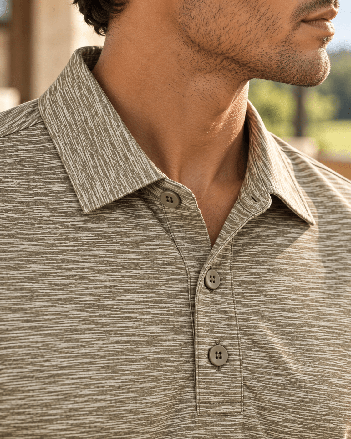 Space Dye Performance Golf Polo - F/X Fusion - Golf Polo - #color_Brown