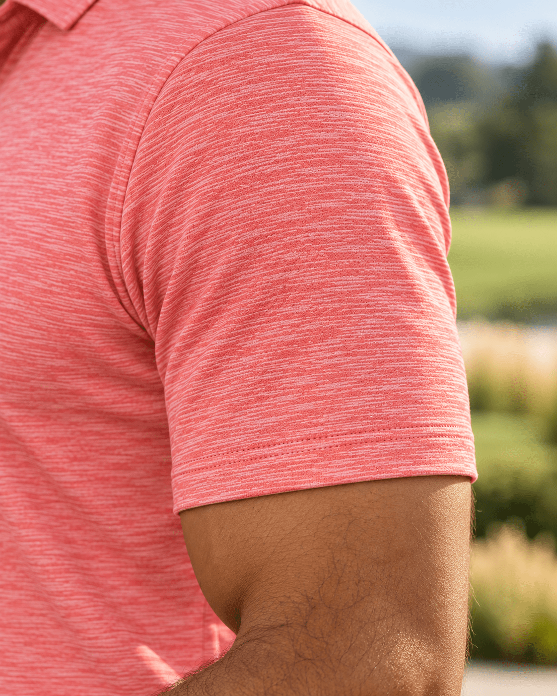Space Dye Performance Golf Polo - F/X Fusion - Golf Polo - #color_Coral