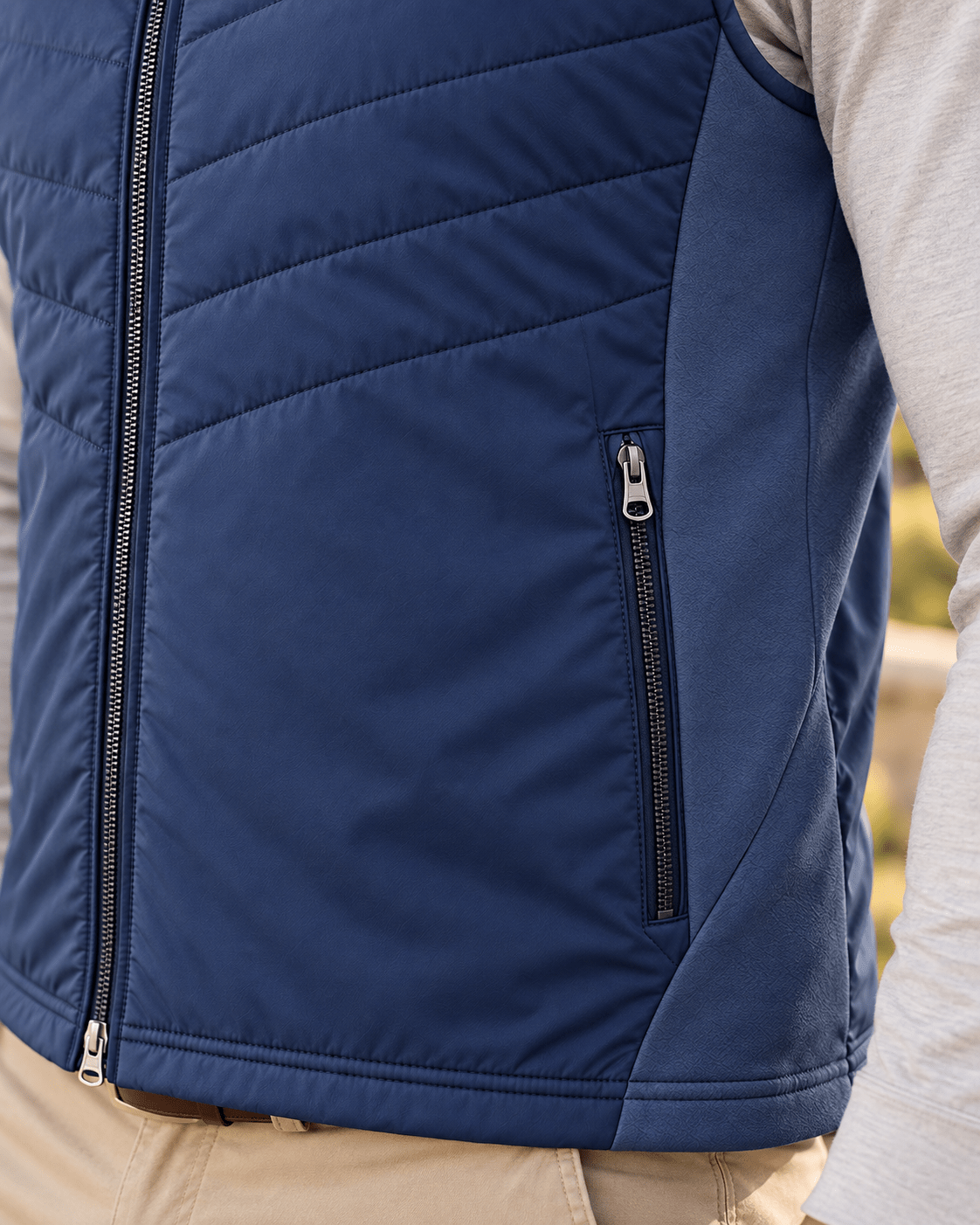 Full-Zip Performance Golf Vest - F/X Fusion - Golf Vest - #color_Navy