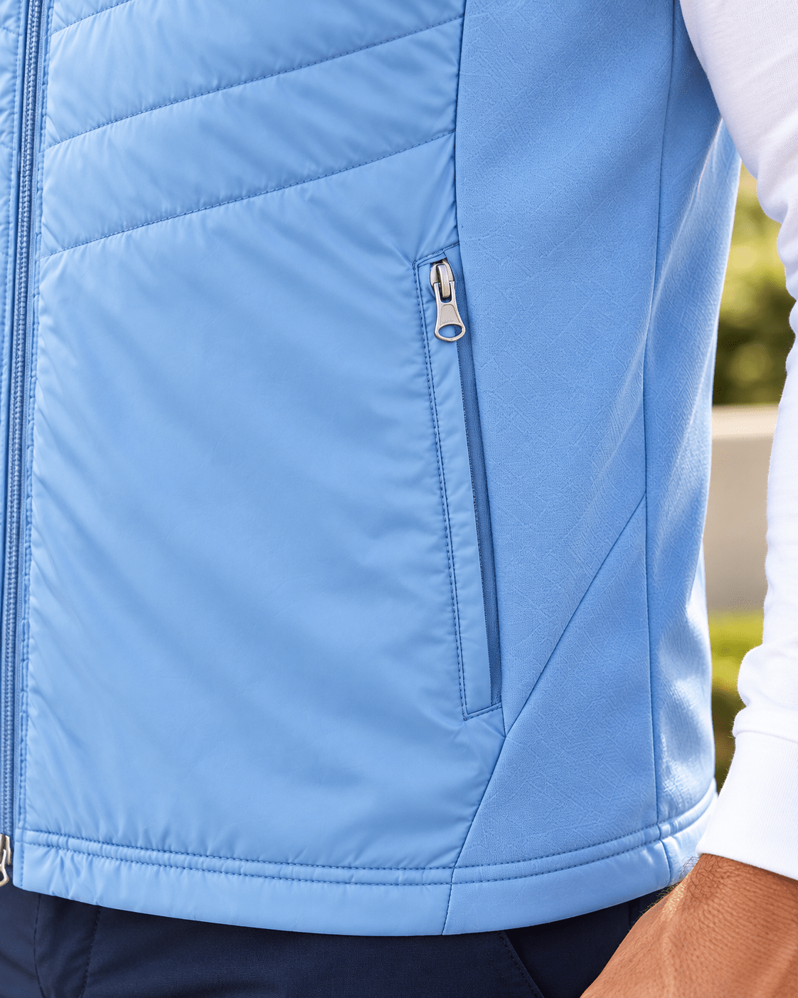 Full-Zip Performance Golf Vest - F/X Fusion - Golf Vest - #color_Powder