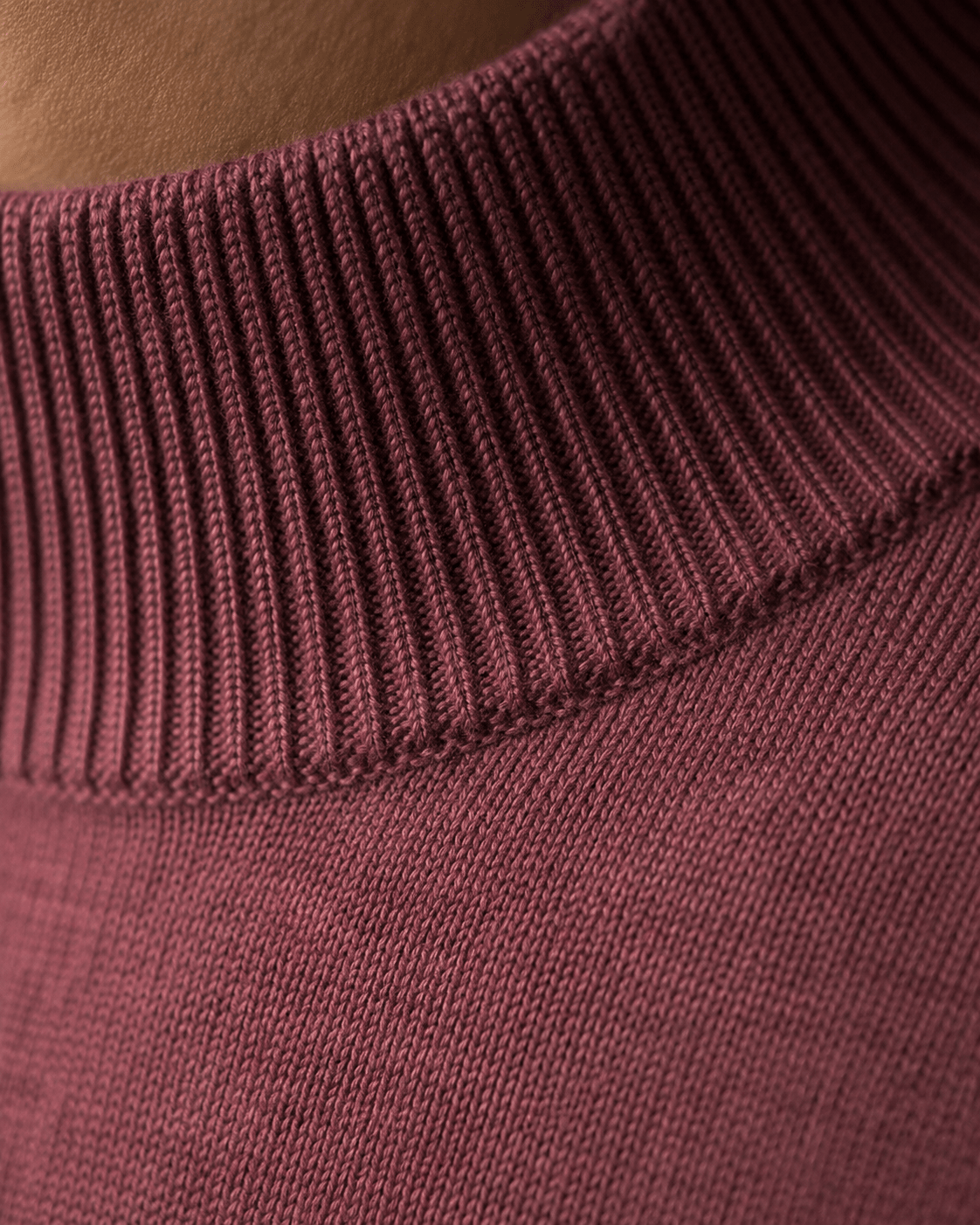 Cotton-Blend Mock Neck Sweater - F/X Fusion - Mock Neck Sweater - #color_Crimson Heather