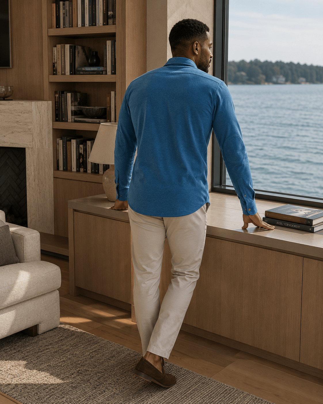 Cashmere Soft Touch Shirt - F/X Fusion - Button-Up Overshirt - #color_Deep Lake