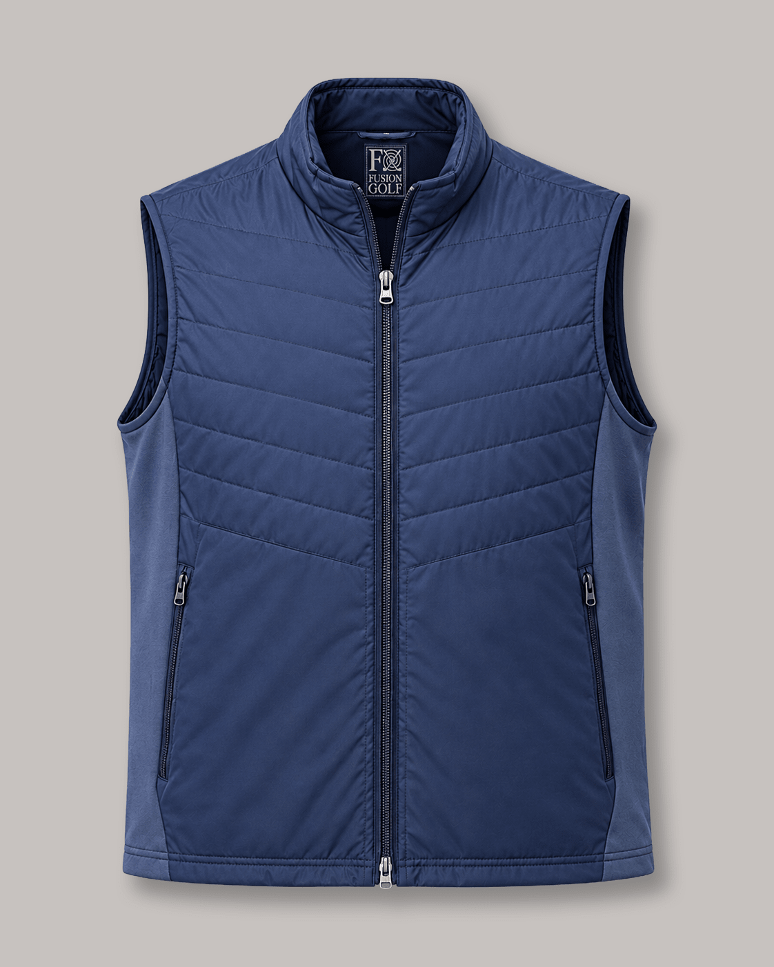 Full-Zip Performance Golf Vest - F/X Fusion - Golf Vest - #color_Navy