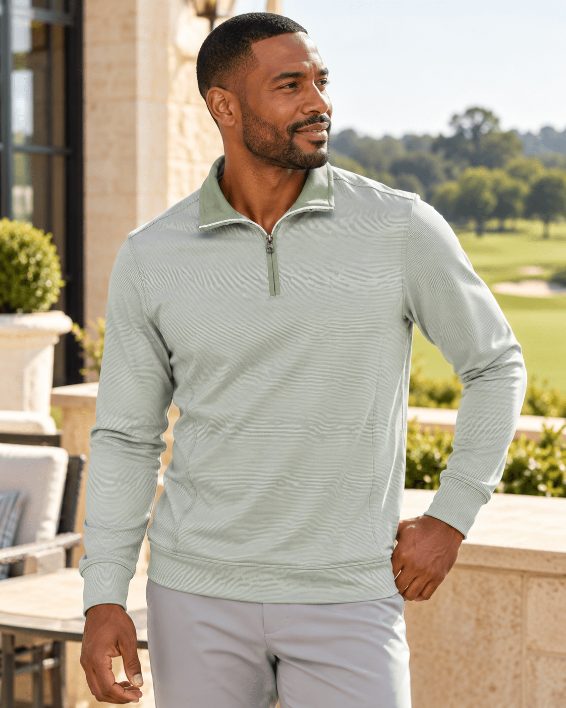 Fineline Performance Golf Quarter-Zip - F/X Fusion - Golf Quarter-Zip - #color_Green