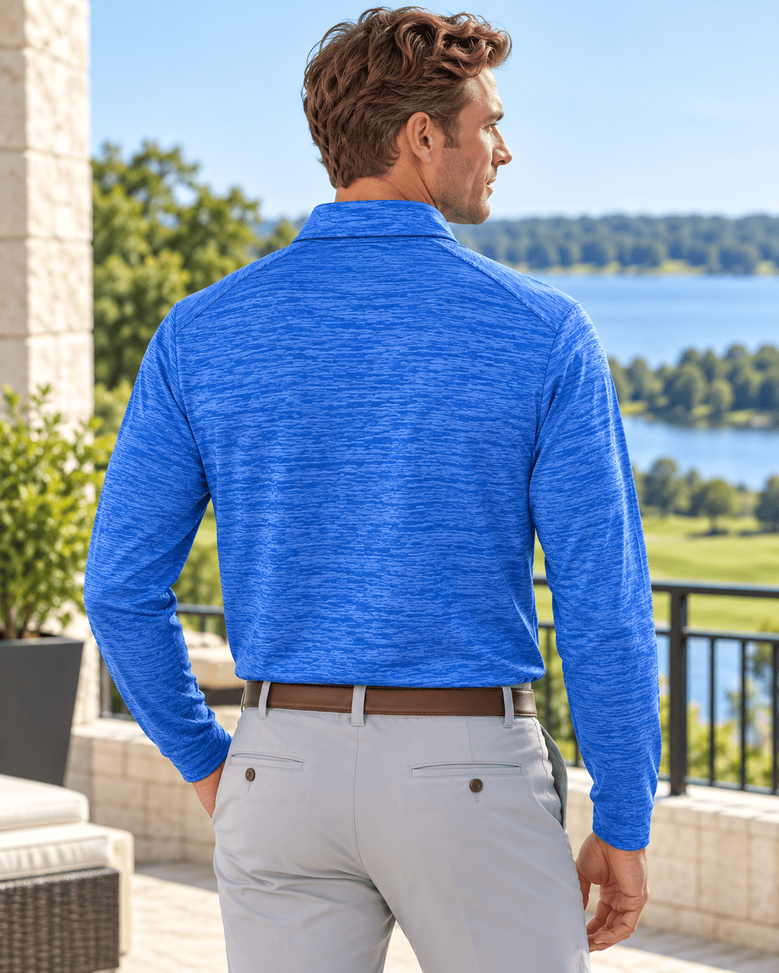 Space Dye Performance Golf Quarter-Zip - F/X Fusion - Golf Quarter-Zip - #color_Navy