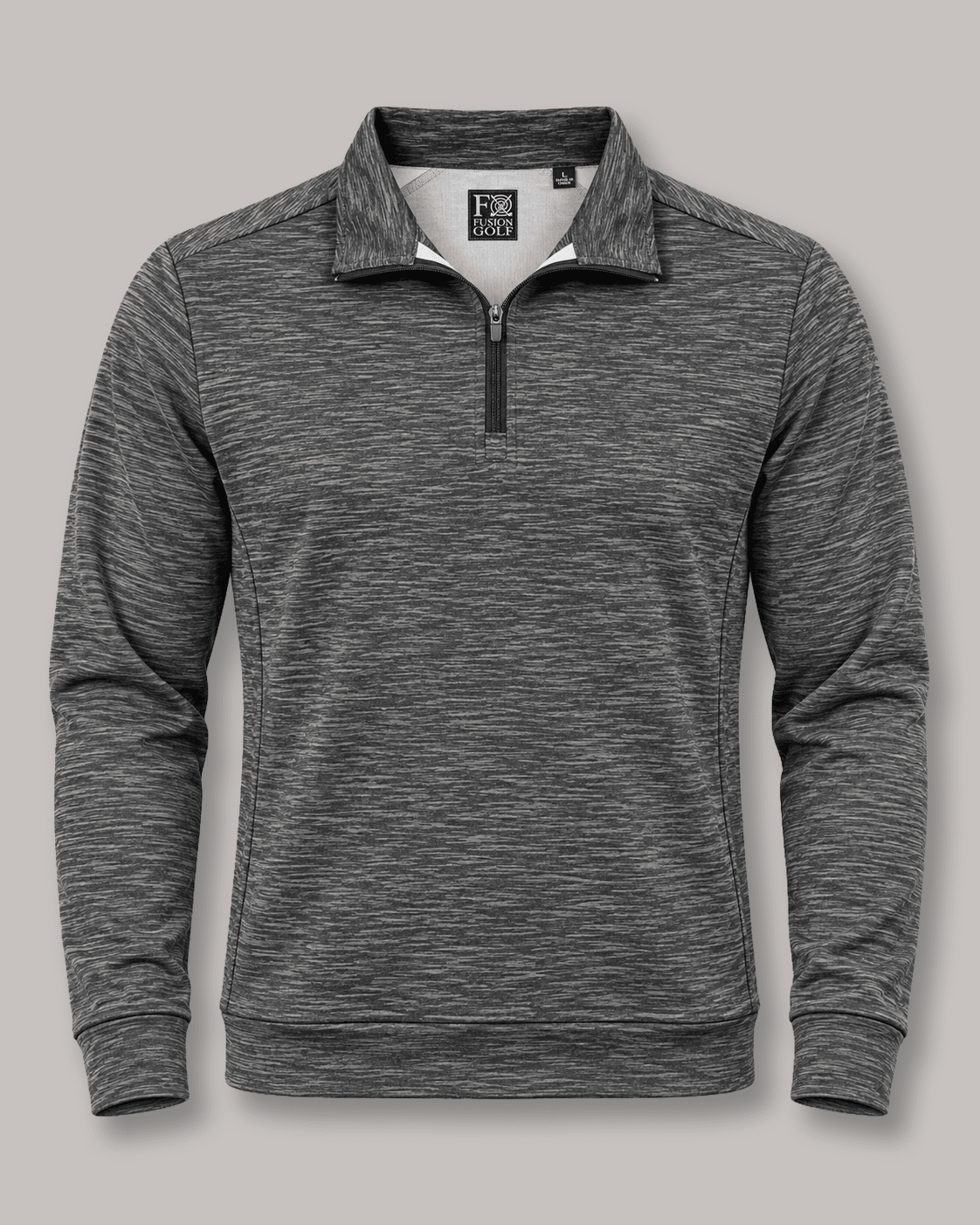Space Dye Performance Golf Quarter-Zip - F/X Fusion - Golf Quarter-Zip - #color_Charcoal