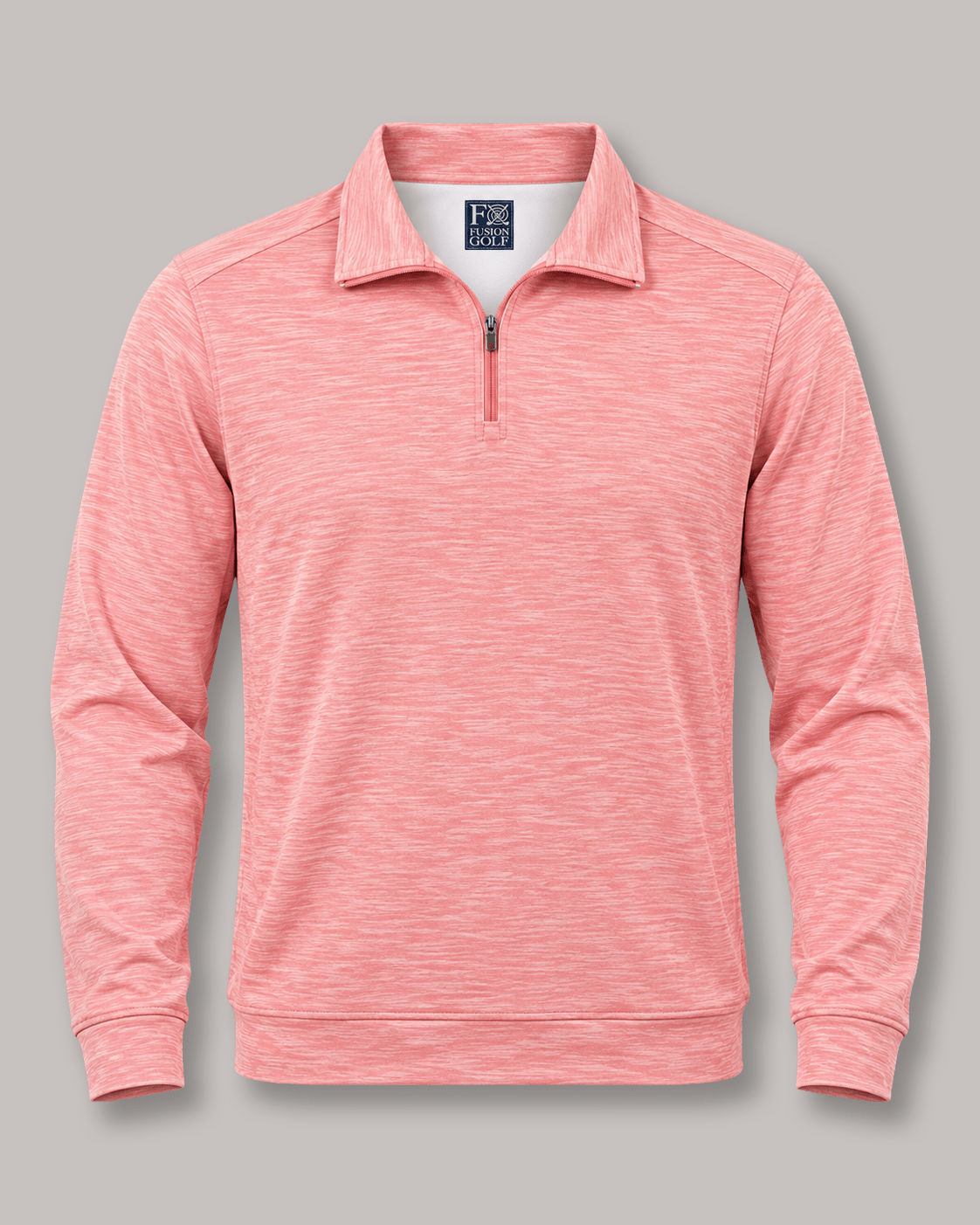 Space Dye Performance Golf Quarter-Zip - F/X Fusion - Golf Quarter-Zip - #color_Coral