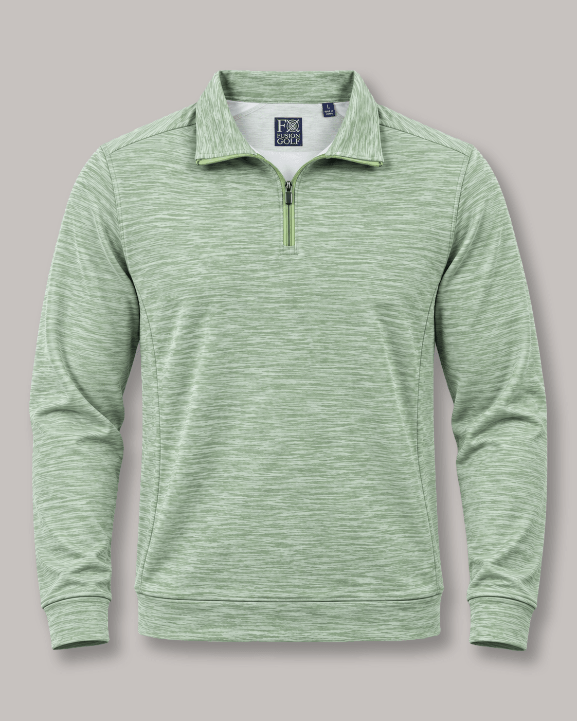 Space Dye Performance Golf Quarter-Zip - F/X Fusion - Golf Quarter-Zip - #color_Green