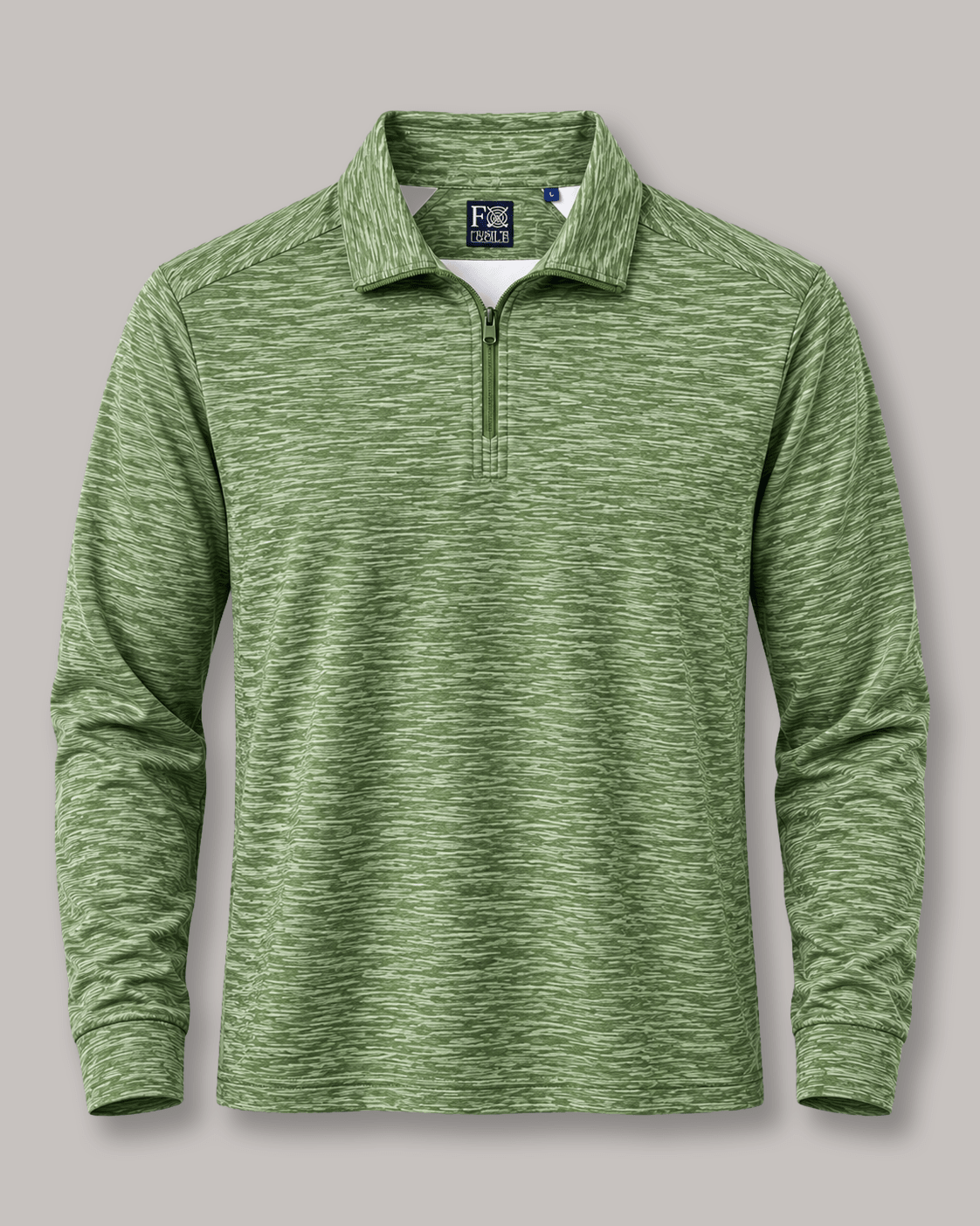 Space Dye Performance Golf Quarter-Zip - F/X Fusion - Golf Quarter-Zip - #color_Dusty Olive