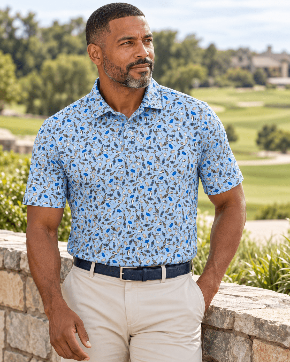 Golf Gear Performance Golf Polo - F/X Fusion - Golf Polo - #color_Blue