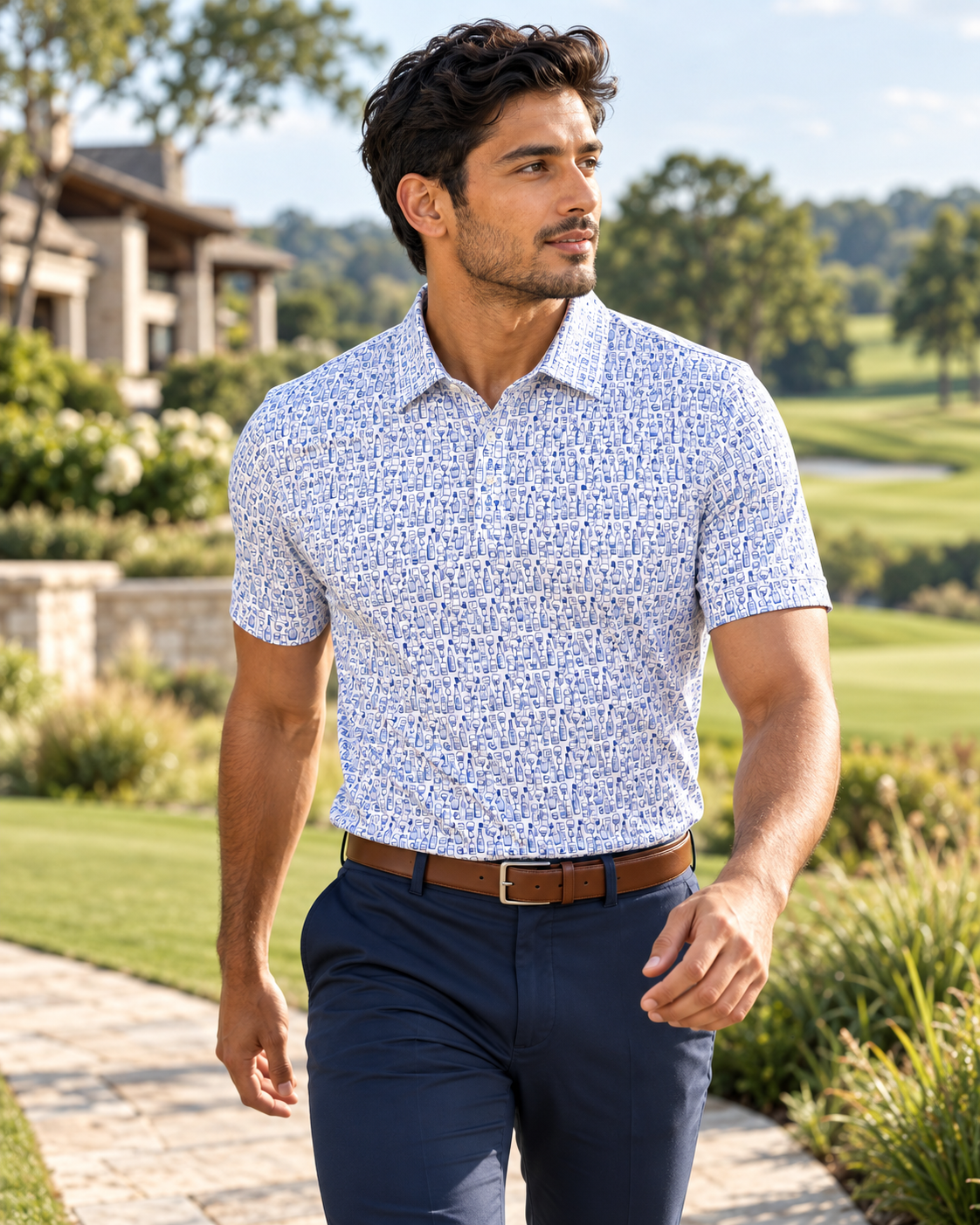 Bottle Service Performance Golf Polo - F/X Fusion - Golf Polo - #color_White