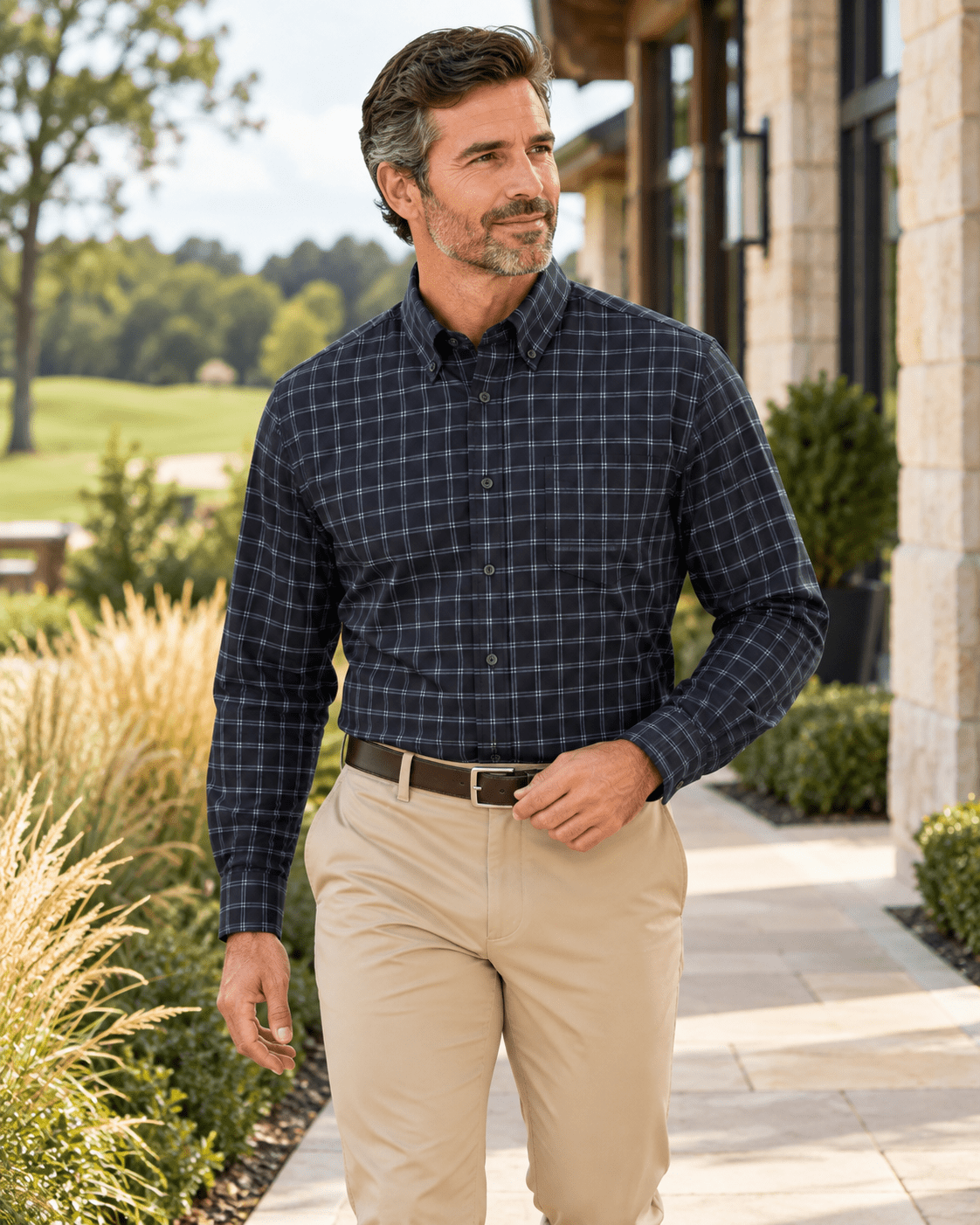 Dorchester Performance Button-Down - F/X Fusion - Golf Button-Down - #color_Black