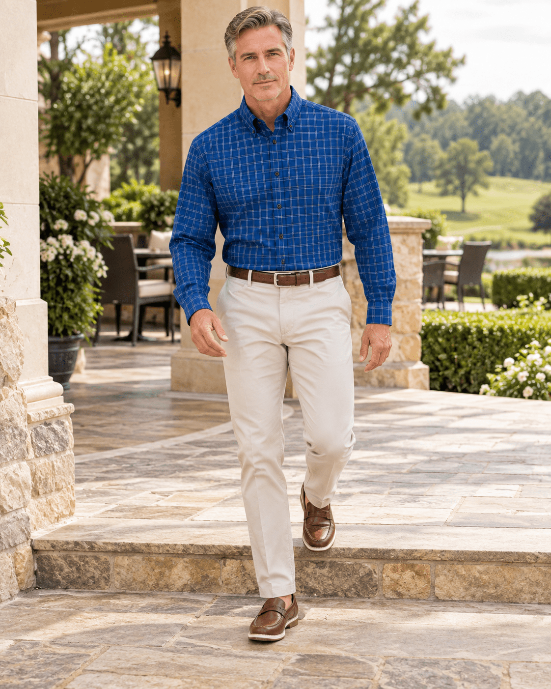 Dorchester Performance Button-Down - F/X Fusion - Golf Button-Down - #color_Navy