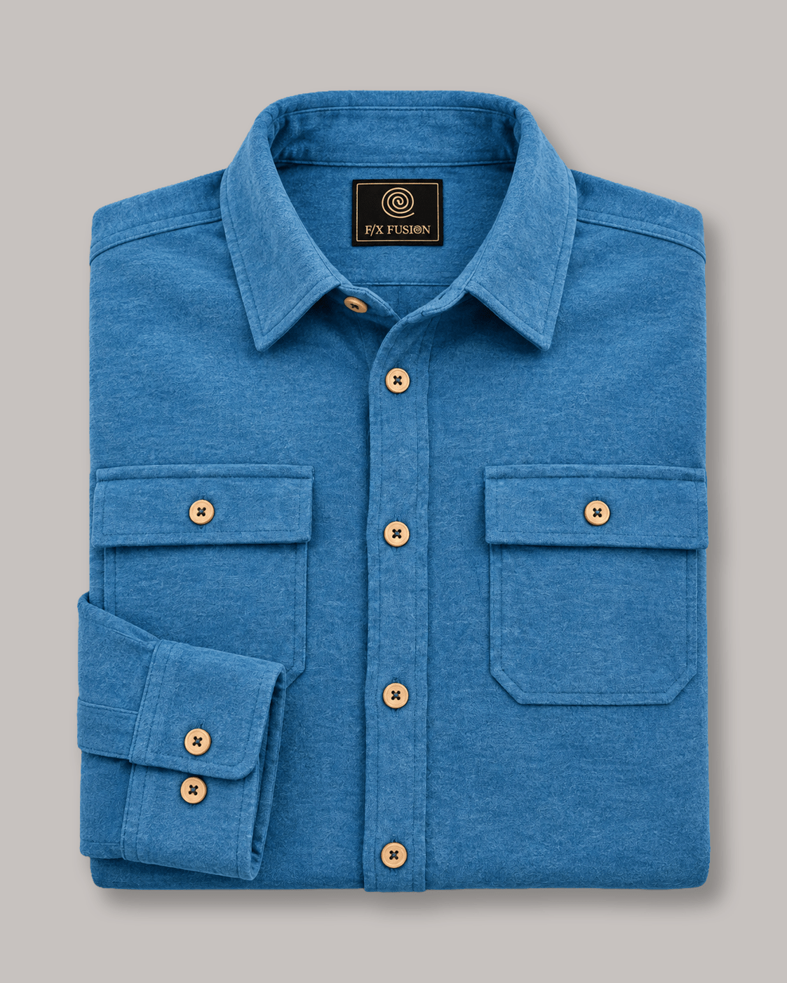 Cashmere Soft Touch Shirt - F/X Fusion - Button-Up Overshirt - #color_Deep Lake