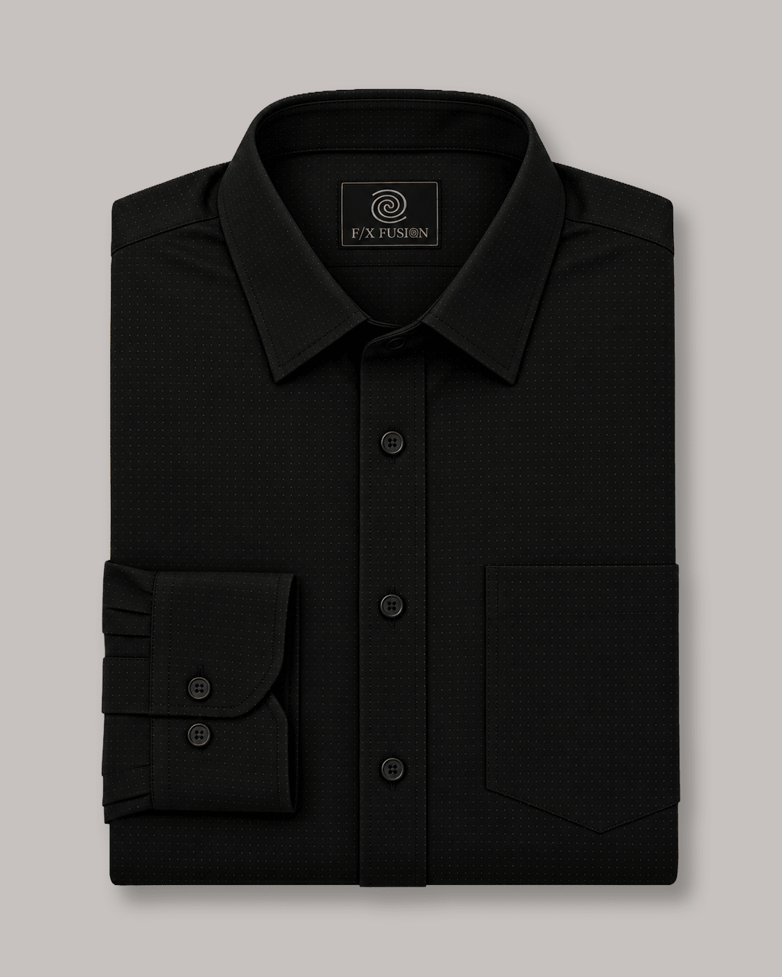 Underbutton Dress Shirt - F/X Fusion - Underbutton Dress shirt - #color_Black