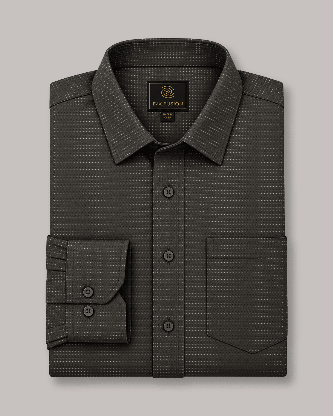 Underbutton Dress Shirt - F/X Fusion - Underbutton Dress shirt - #color_Taupe