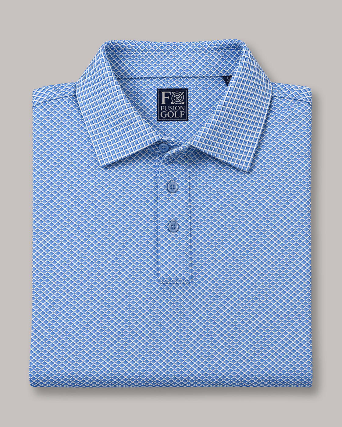Shady Pane Performance Golf Polo - F/X Fusion - Golf Polo - #color_Blue