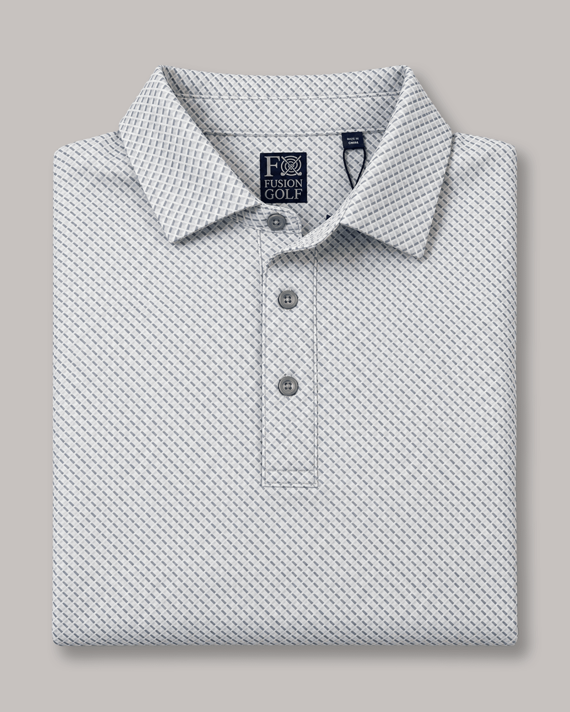 Shady Pane Performance Golf Polo - F/X Fusion - Golf Polo - #color_Silver