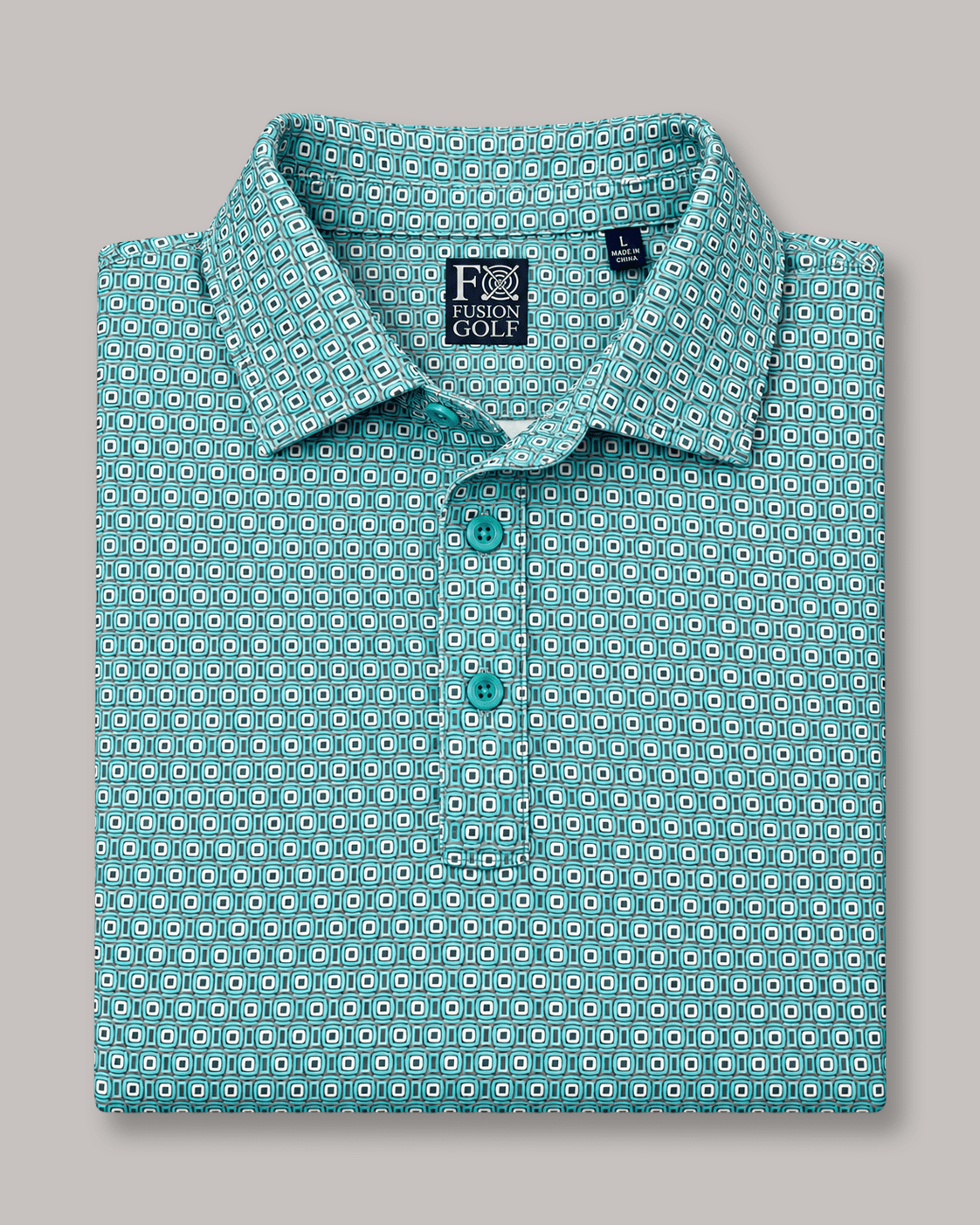 Shadow Dots Performance Golf Polo - F/X Fusion - Golf Polo - #color_Aqua