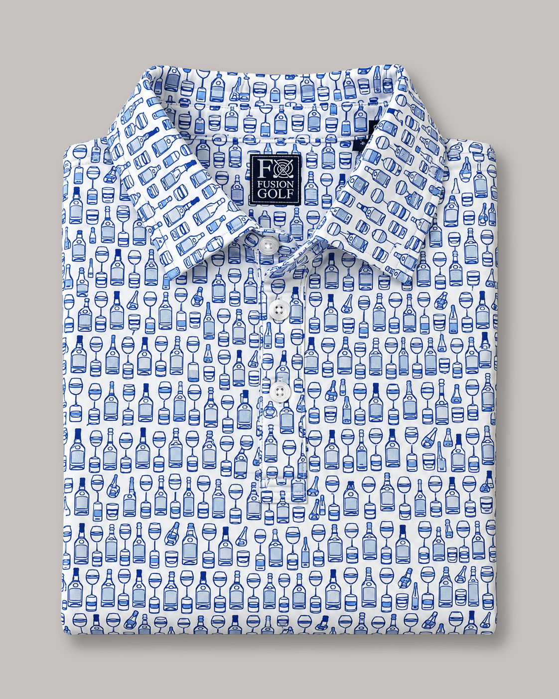 Bottle Service Performance Golf Polo - F/X Fusion - Golf Polo - #color_White