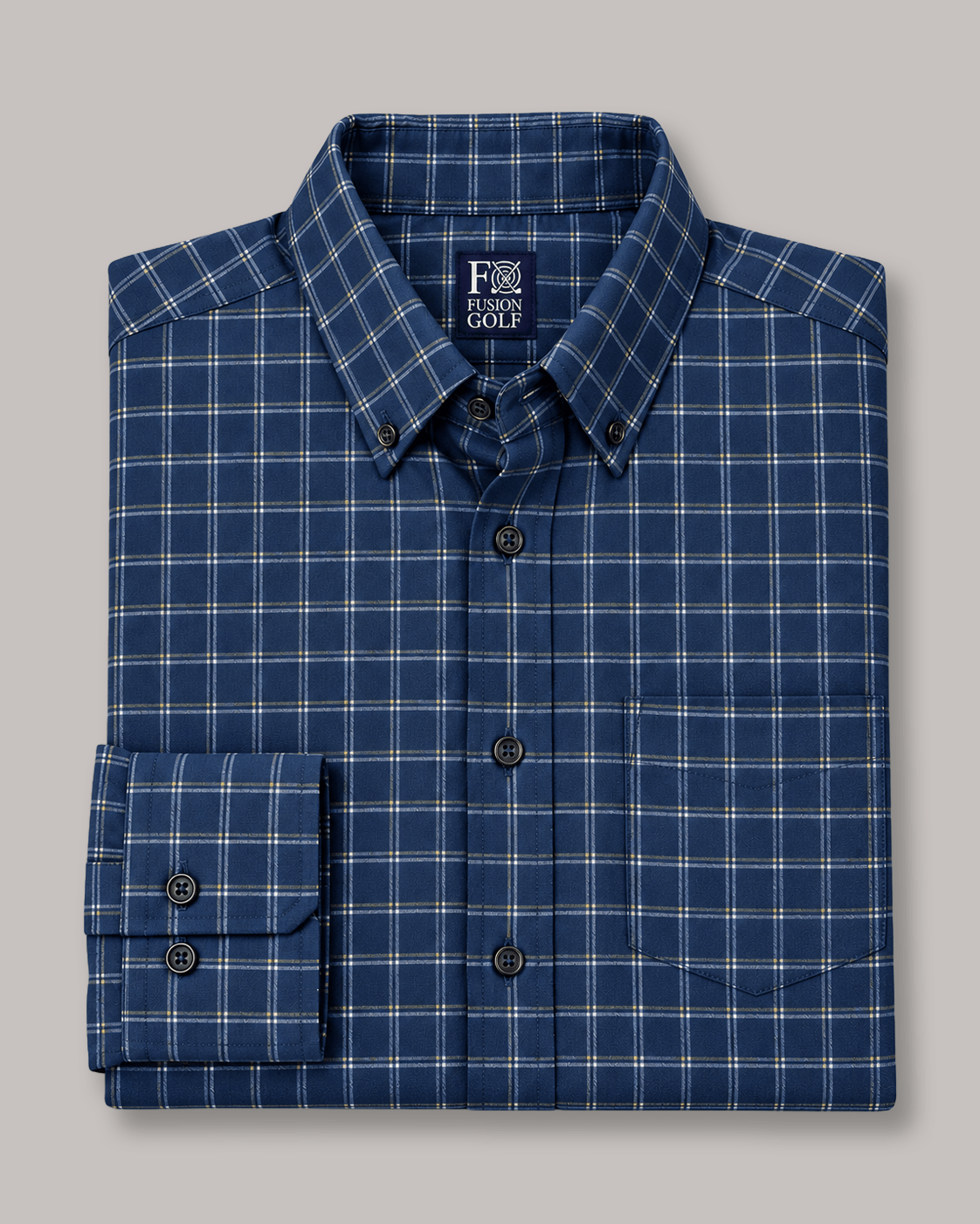Dorchester Performance Button-Down - F/X Fusion - Golf Button-Down - #color_Navy