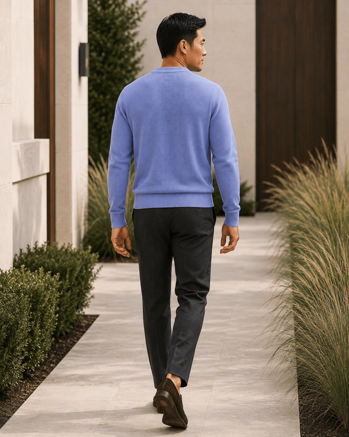 Sandwashed Thermal Crewneck Sweater - F/X Fusion - Crewneck Sweater - #color_Infinity