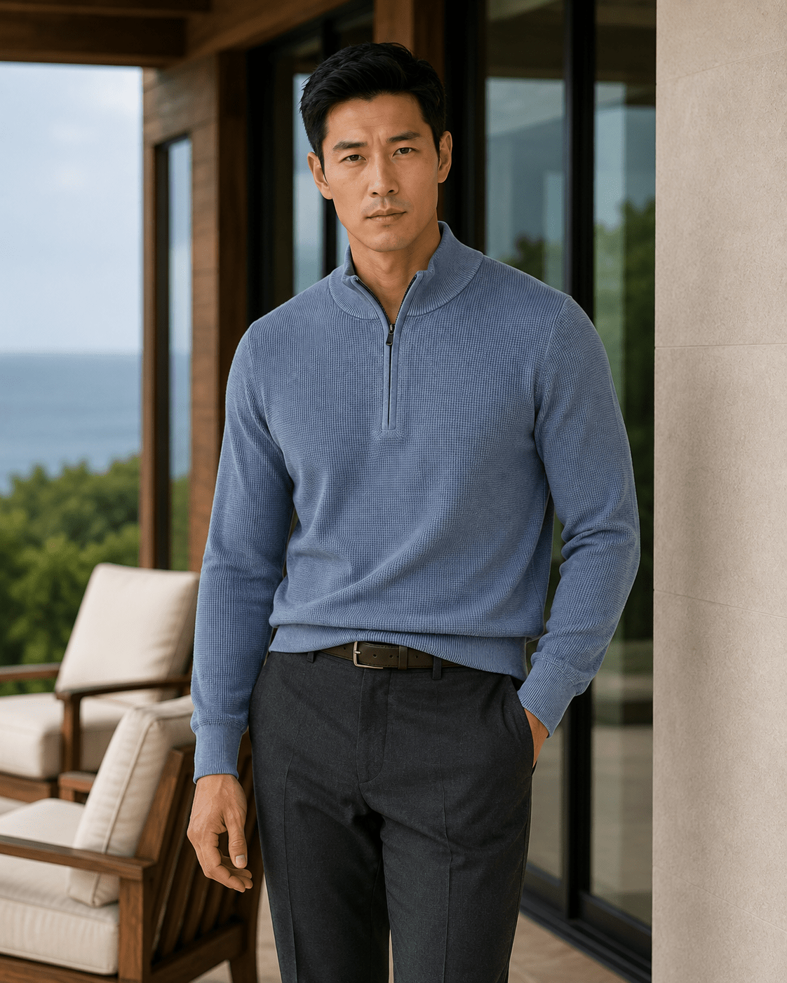 Thermal Quarter-Zip Sweater - F/X Fusion - Quarter-Zip Sweater - #color_Infinity