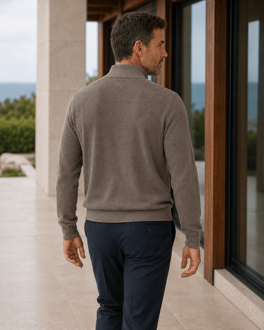 Thermal Quarter-Zip Sweater - F/X Fusion - Quarter-Zip Sweater - #color_Latte