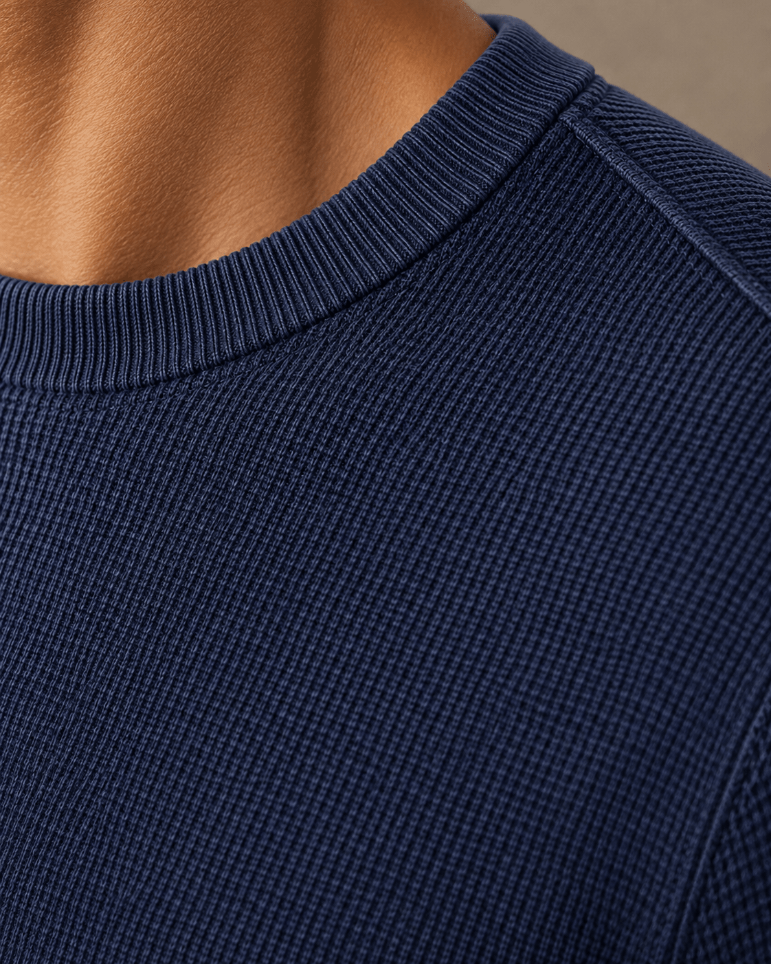Sandwashed Thermal Crewneck Sweater - F/X Fusion - Crewneck Sweater - #color_Midnight