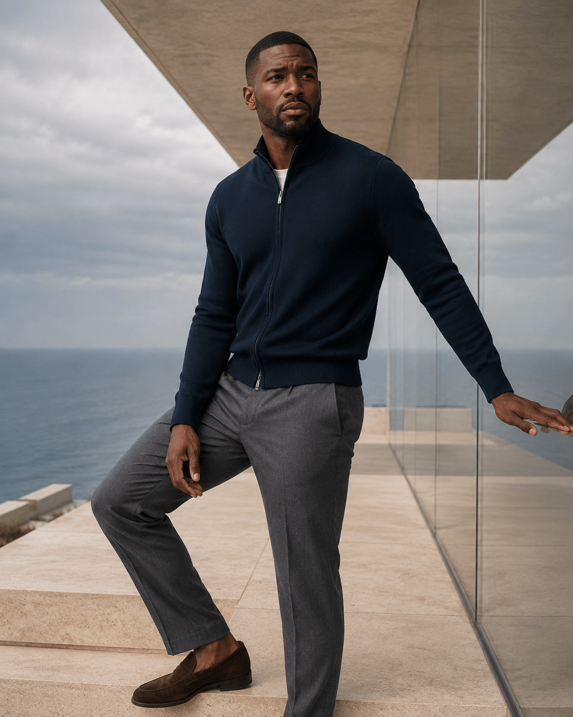 9066 - F/X Fusion - Full-Zip Sweater - #color_Navy