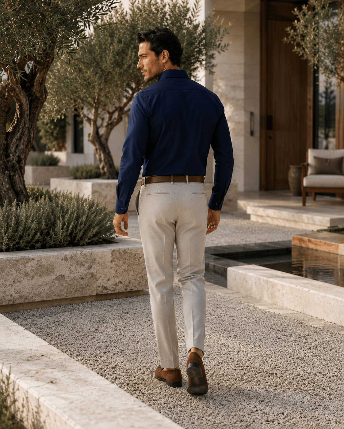 Performance Stretch Underbutton Dress Shirt - F/X Fusion - Underbutton Dress shirt - #color_navy