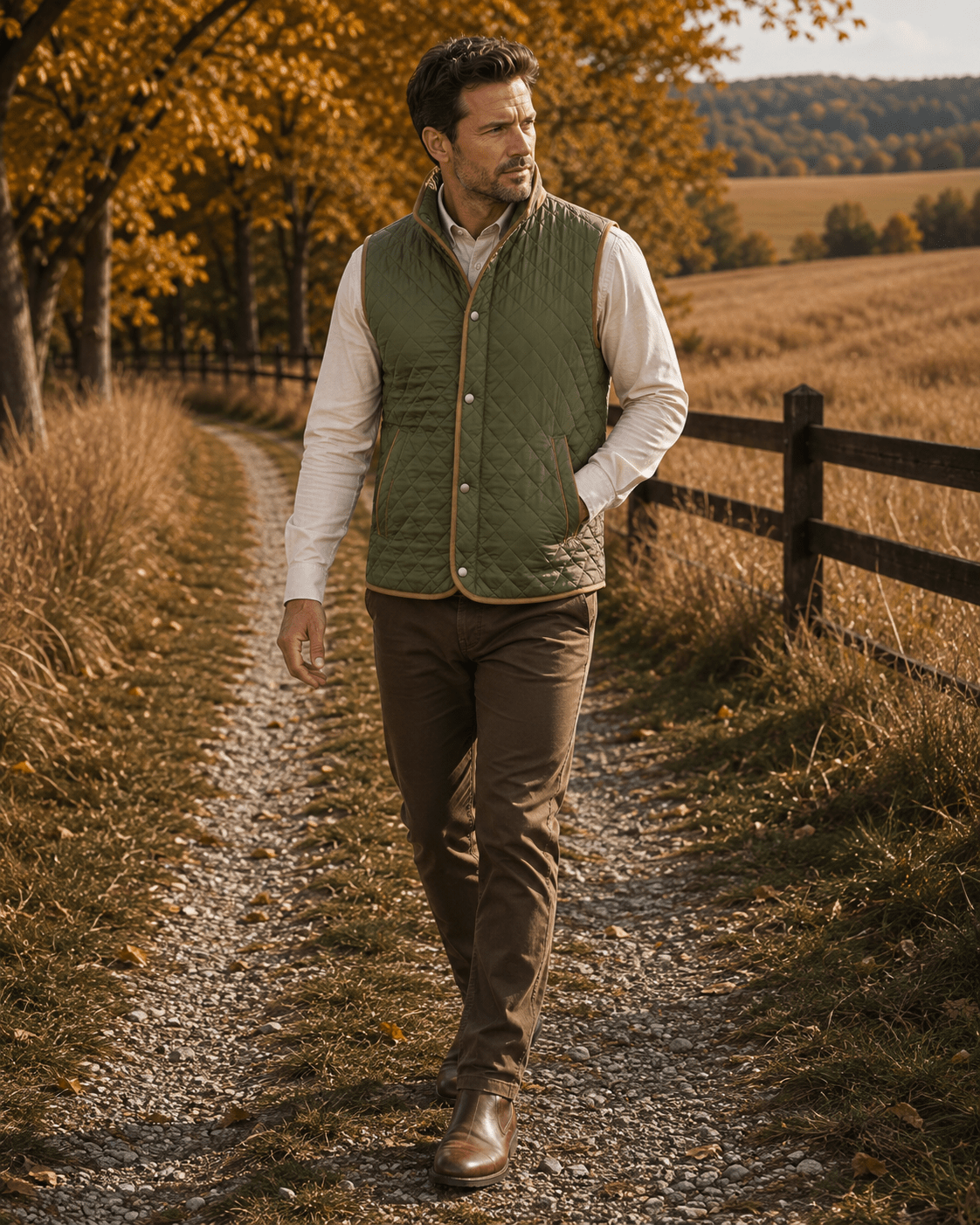 Upland Quilted Field Vest - F/X Fusion - Vest - #color_Olive