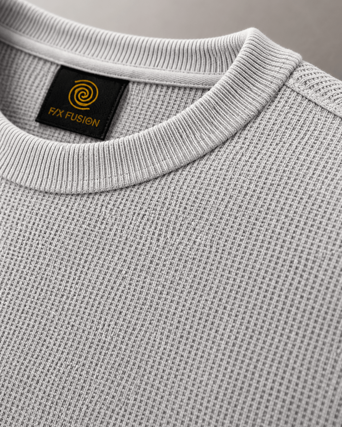 Sandwashed Thermal Crewneck Sweater - F/X Fusion - Crewneck Sweater - #color_Silver