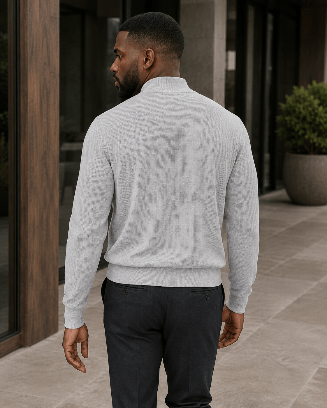 Thermal Quarter-Zip Sweater - F/X Fusion - Quarter-Zip Sweater - #color_Silver Heather