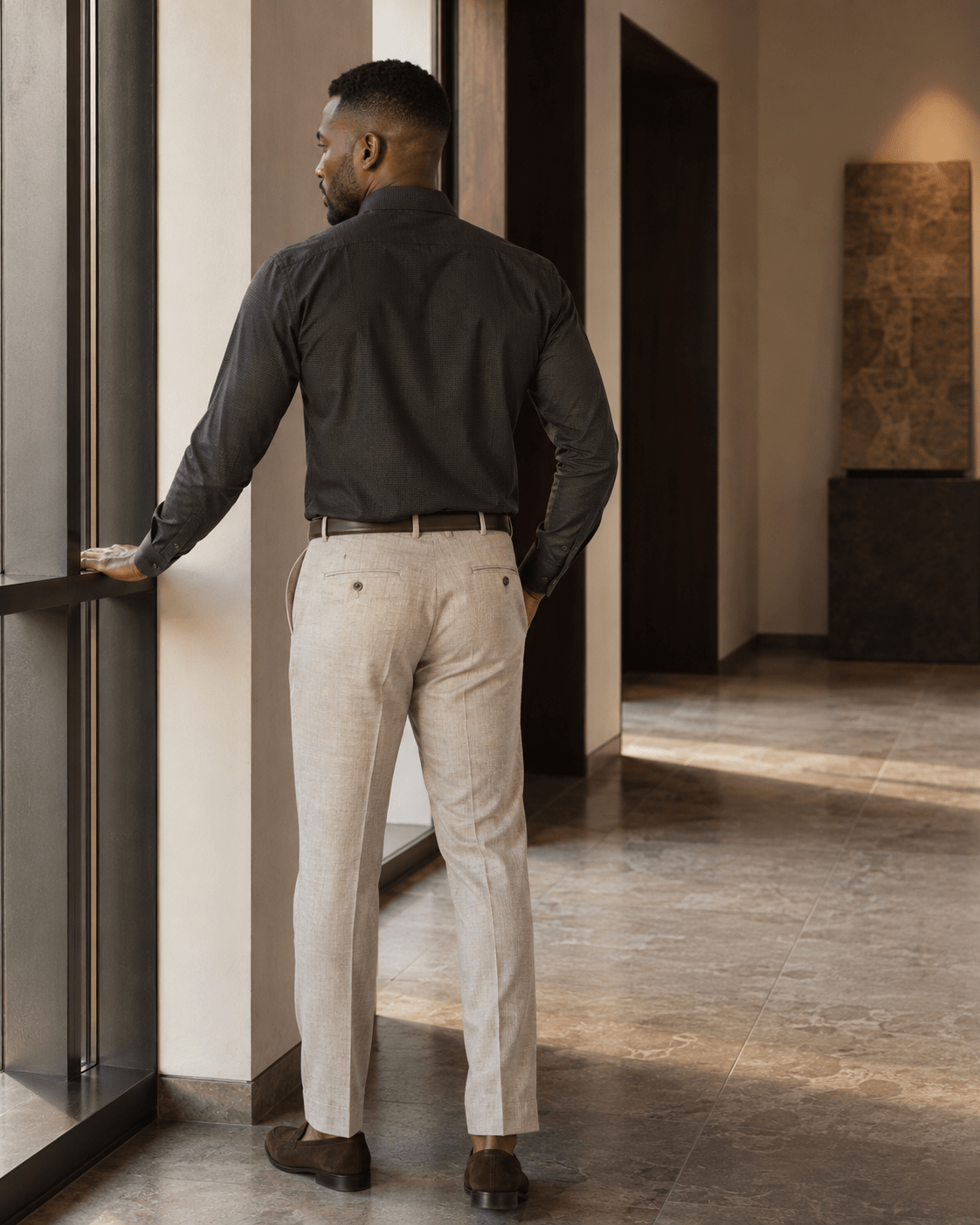 Underbutton Dress Shirt - F/X Fusion - Underbutton Dress shirt - #color_Taupe