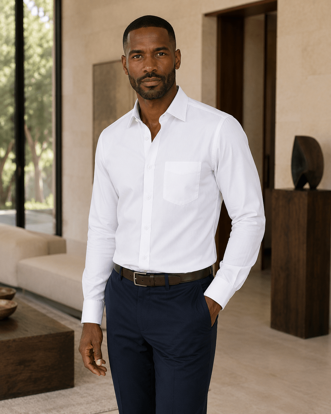 Performance Stretch Underbutton Dress Shirt - F/X Fusion - Underbutton Dress shirt - #color_white