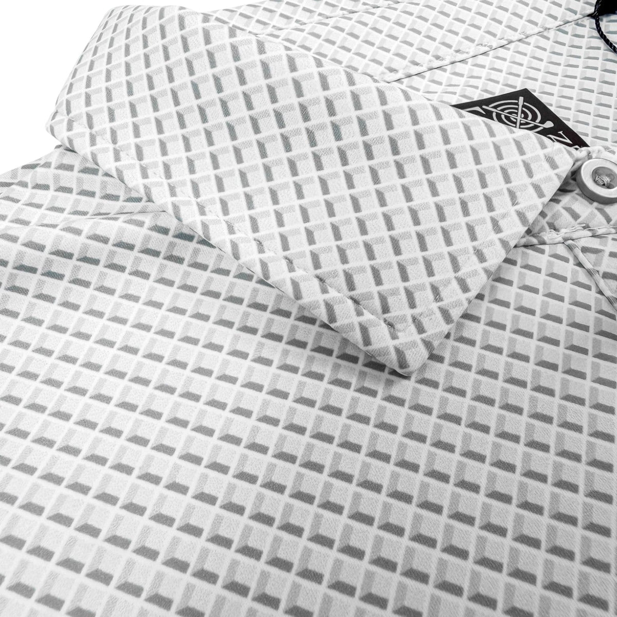 Shady Pane Performance Golf Polo - F/X Fusion - Golf Polo - #color_Silver