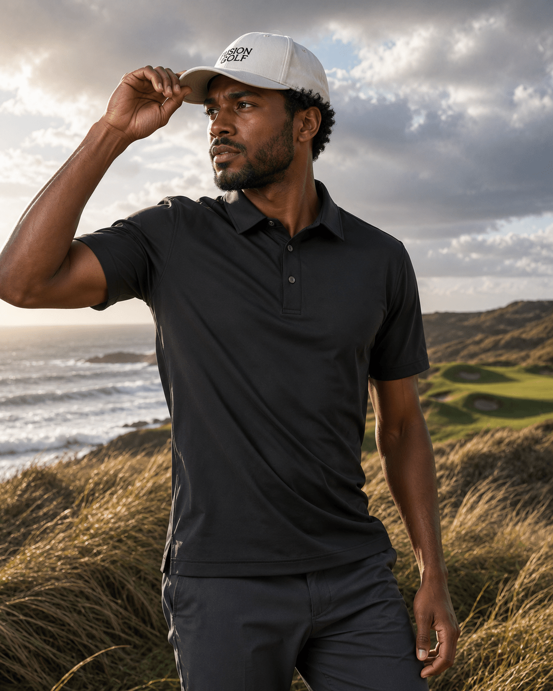 Solid Performance Golf Polo - F/X Fusion - Golf Polo - #color_Black