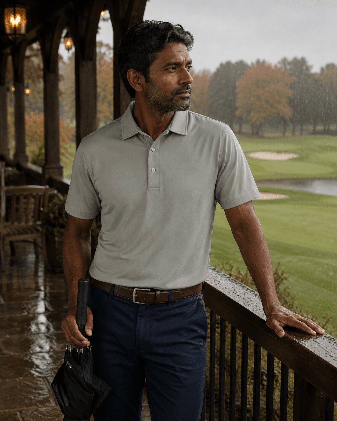 Solid Performance Golf Polo - F/X Fusion - Golf Polo - #color_Pumice