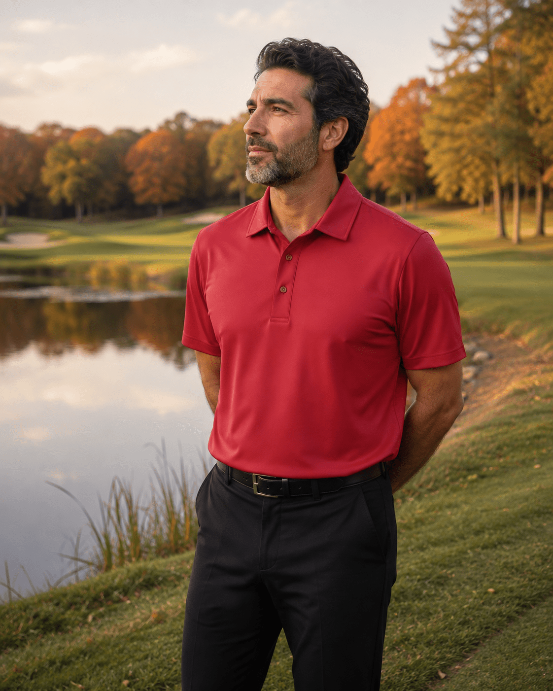 Solid Performance Golf Polo - F/X Fusion - Golf Polo - #color_Red