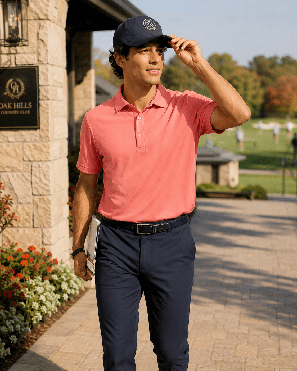 Solid Performance Golf Polo - F/X Fusion - Golf Polo - #color_Coral