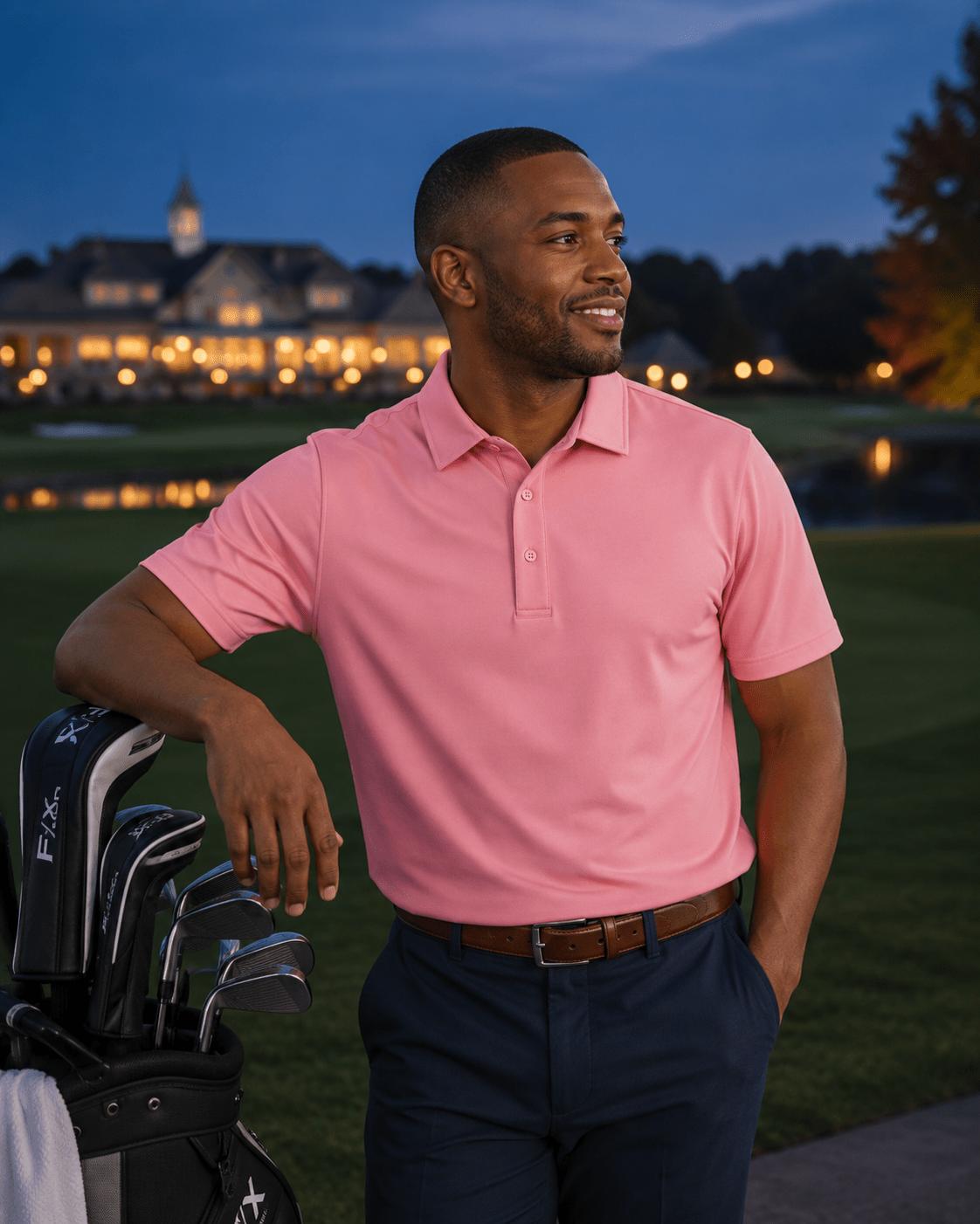 Solid Performance Golf Polo - F/X Fusion - Golf Polo - #color_Salmon