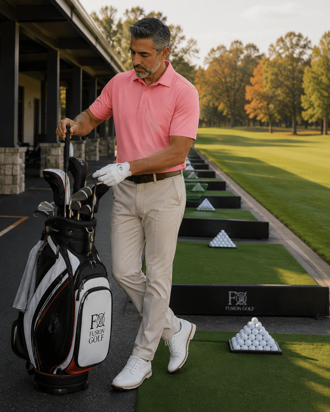 Solid Performance Golf Polo - F/X Fusion - Golf Polo - #color_Salmon